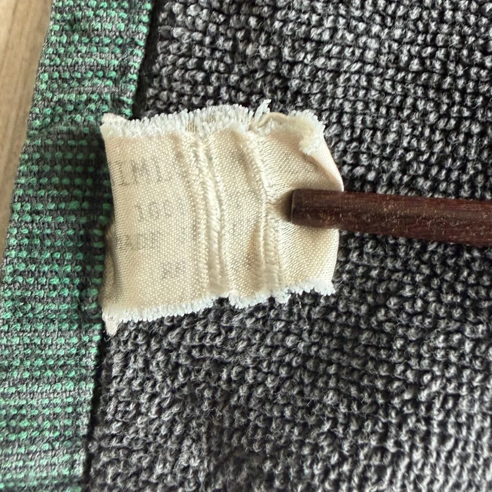Vintage Kimlor Mills Green Grey Moose Bath Towel Rustic Lodge Cabin Decor 23x46